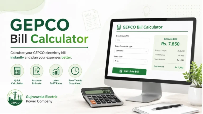 GEPCO Bill Calculator